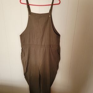 Olive overalls